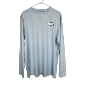 YETI Light Blue Long Sleeve Fly Fishing Graphic T Shirt XL
